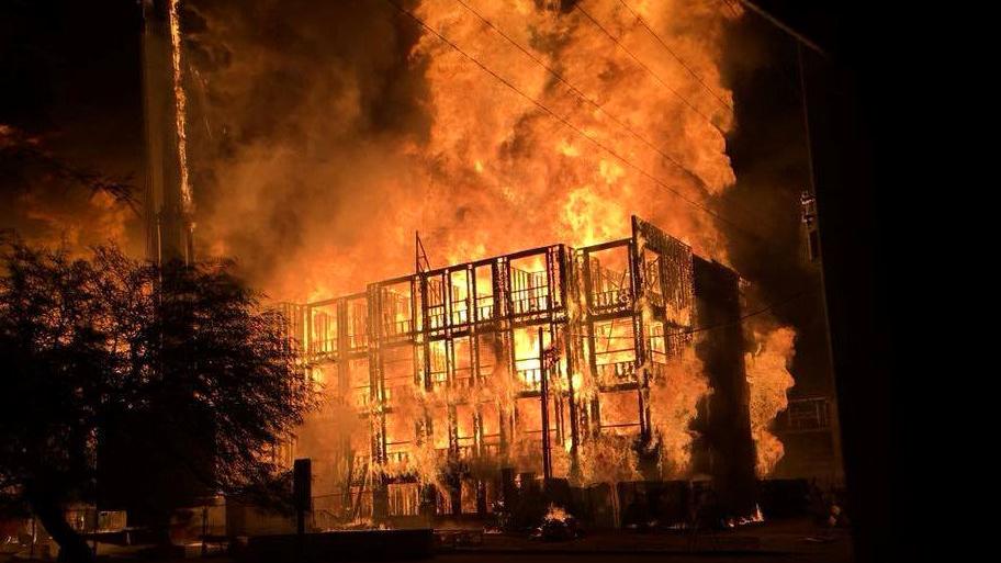 Fire rips through student housing construction site, causing $1 million in damages